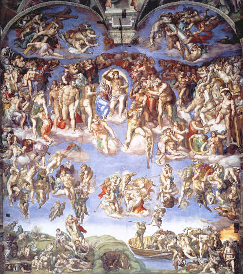 Michelangelo: Das Jüngste Gericht (Public Domain)