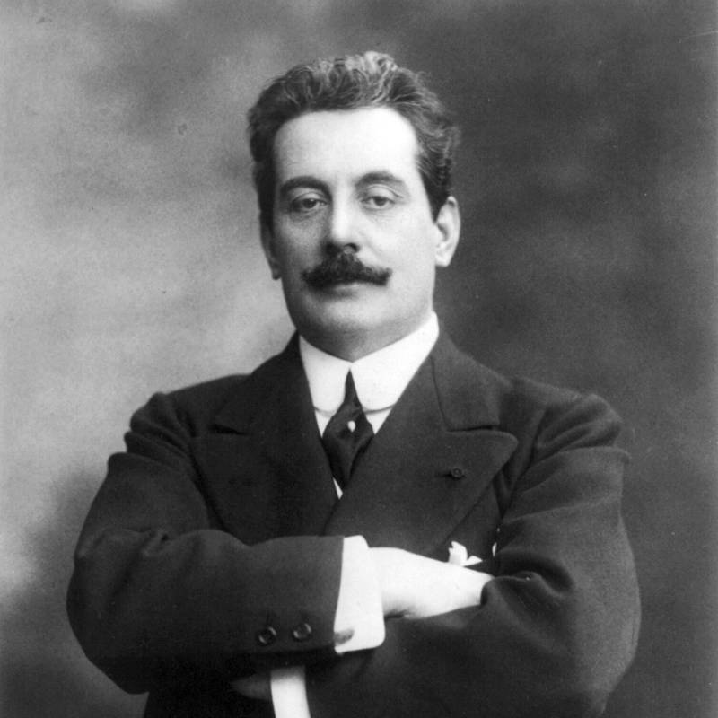 Giacomo Puccini (1858–1924). Foto: A. Dupont 1908. Quelle: Library Of Congress, USA (gemeinfrei).